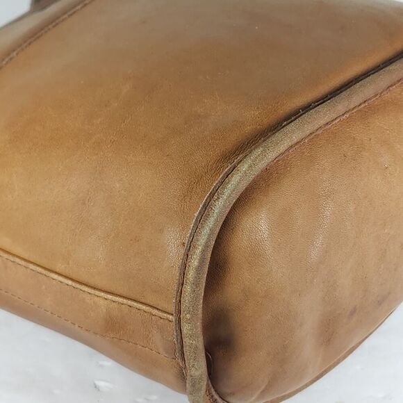 Coach Vintage Tan Leather Purse Shoulder Crossbody Bucket Bag 4807 - Picture 9 of 16